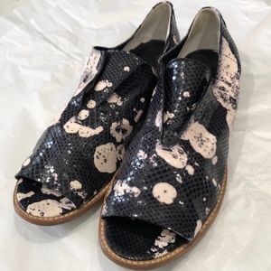Zero +Maria Cornejo spotted python loafers